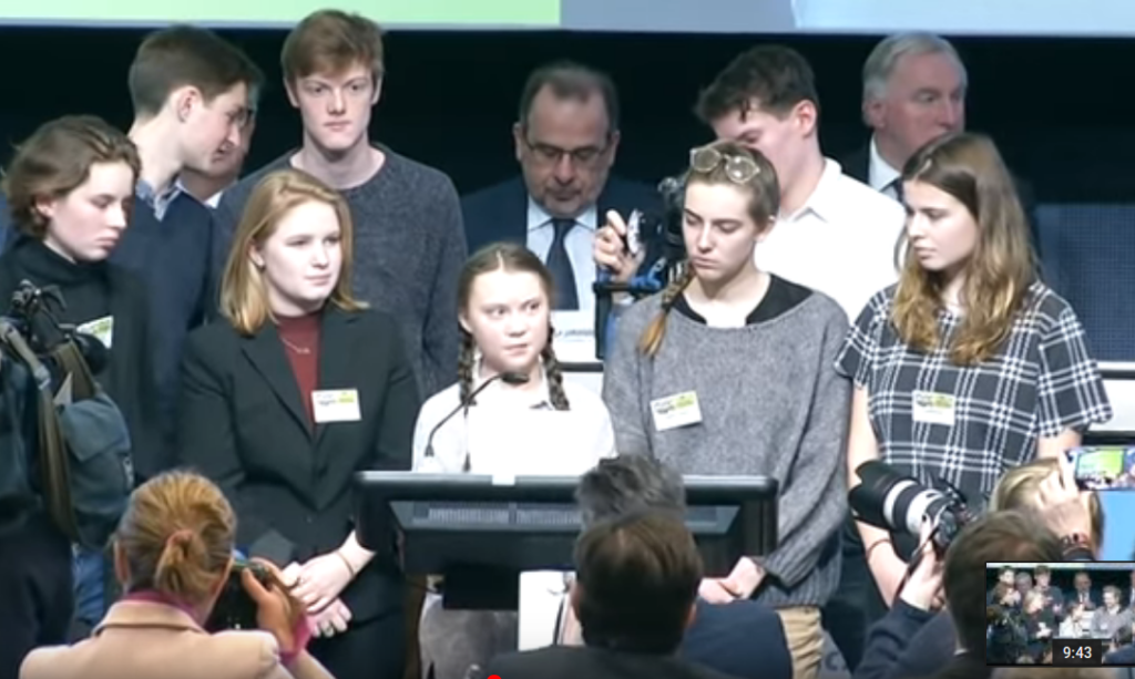 Greta Thunberg spricht vor der EU