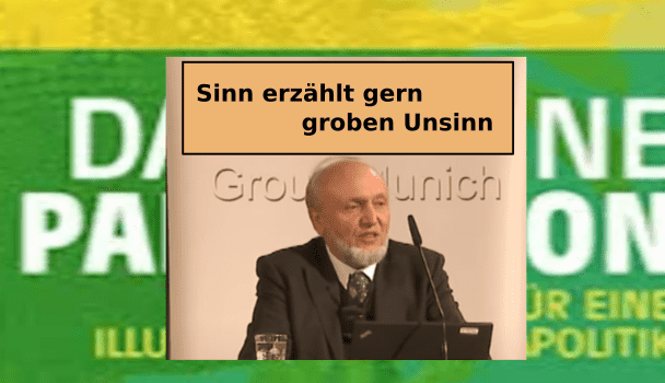 Hans-Werner Sinn gilt wissenschaftlich als widerlegt