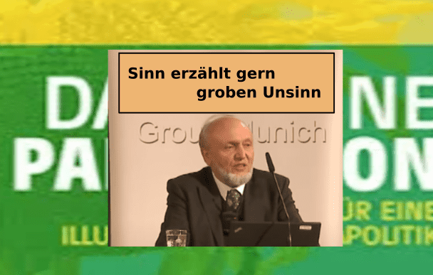 Hans-Werner Sinn gilt wissenschaftlich als widerlegt