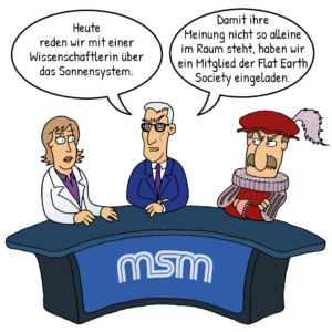 false balance Karikatur_Falsche_Ausgewogenheit