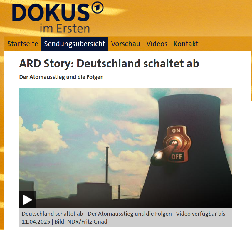 ARD-Doku Deutschland schaltet ab. - Faktisch ist das eine Ablehnung aller wissenschaftlichen Fakten