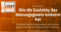 Lobbycontrol - Medienkampagne gegen Wärmepumpen, finanziert von der Gas Lobby