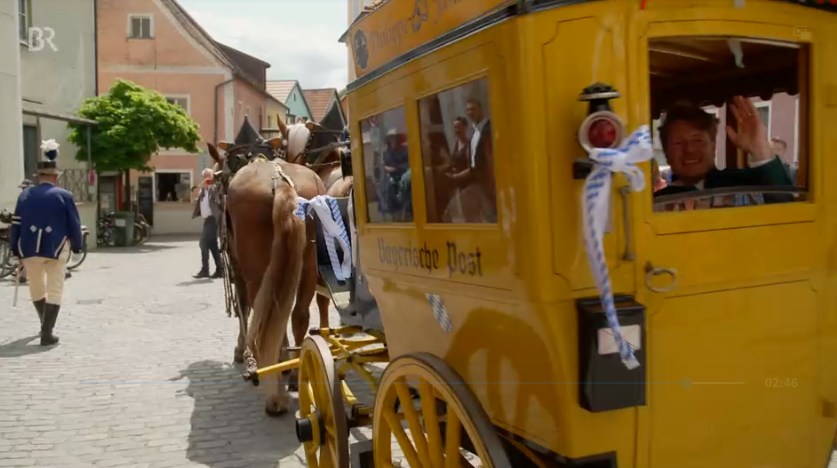 Screenshot Postkutsche Hochzeit mit der Postkutsche - Beitrag aus dem BR