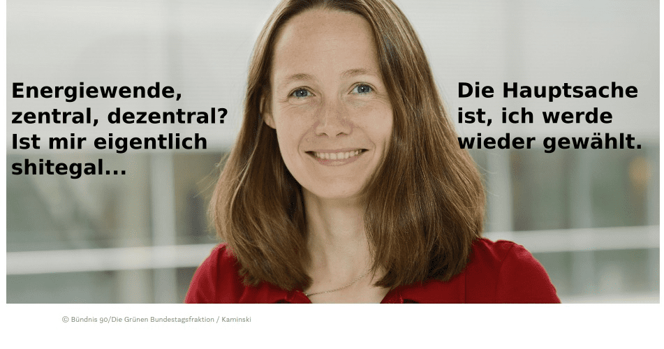 Energiewende - Mir doch egal - Ingrig Nestle - dezentral, zentral, scheißegal