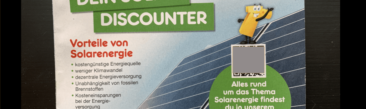 Energierevolution Netto, in vielen Märkten werden Balkonsolaranlagen angeboten