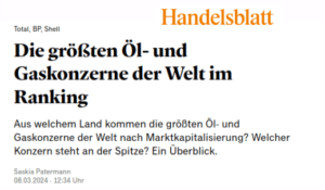 Die größten Öl- und Gaskonzerne der Welt im Ranking