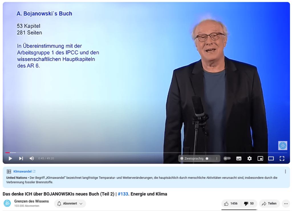 Ganteför - immer am Rande der Klimawissenschaft argumentierend - er ist überzeugter Klimaskritiker