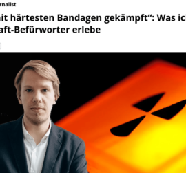 Was ich als Atomkraftbeführworter erlebe - Morten Freidel - schwurbeln auf höchstem Niveau